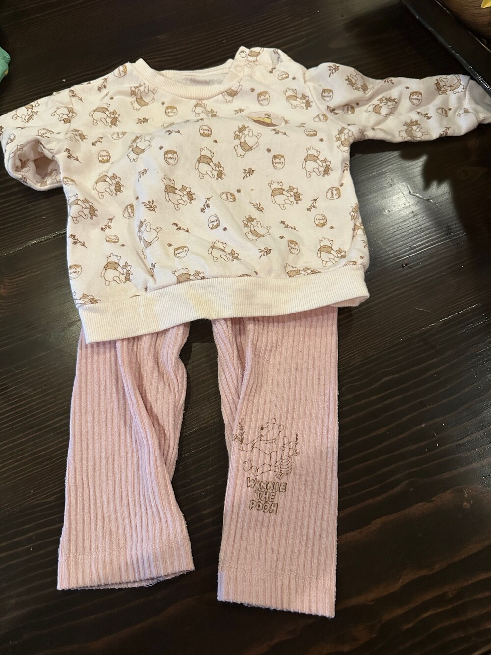 Disney Baby Winnie the Pooh 12M Baby Outfit Pink Cotton Polyester Blend